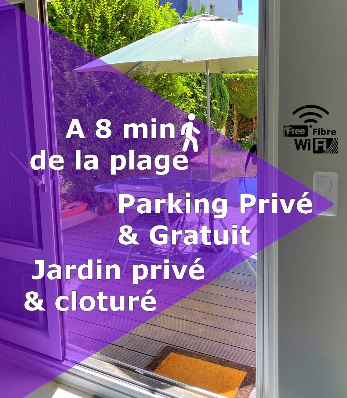 Studio Proche Plage - Parking Gratuit Et Prive - Terrasse Et Petit Jardin Cloture Courseulles-sur-Mer Luaran gambar