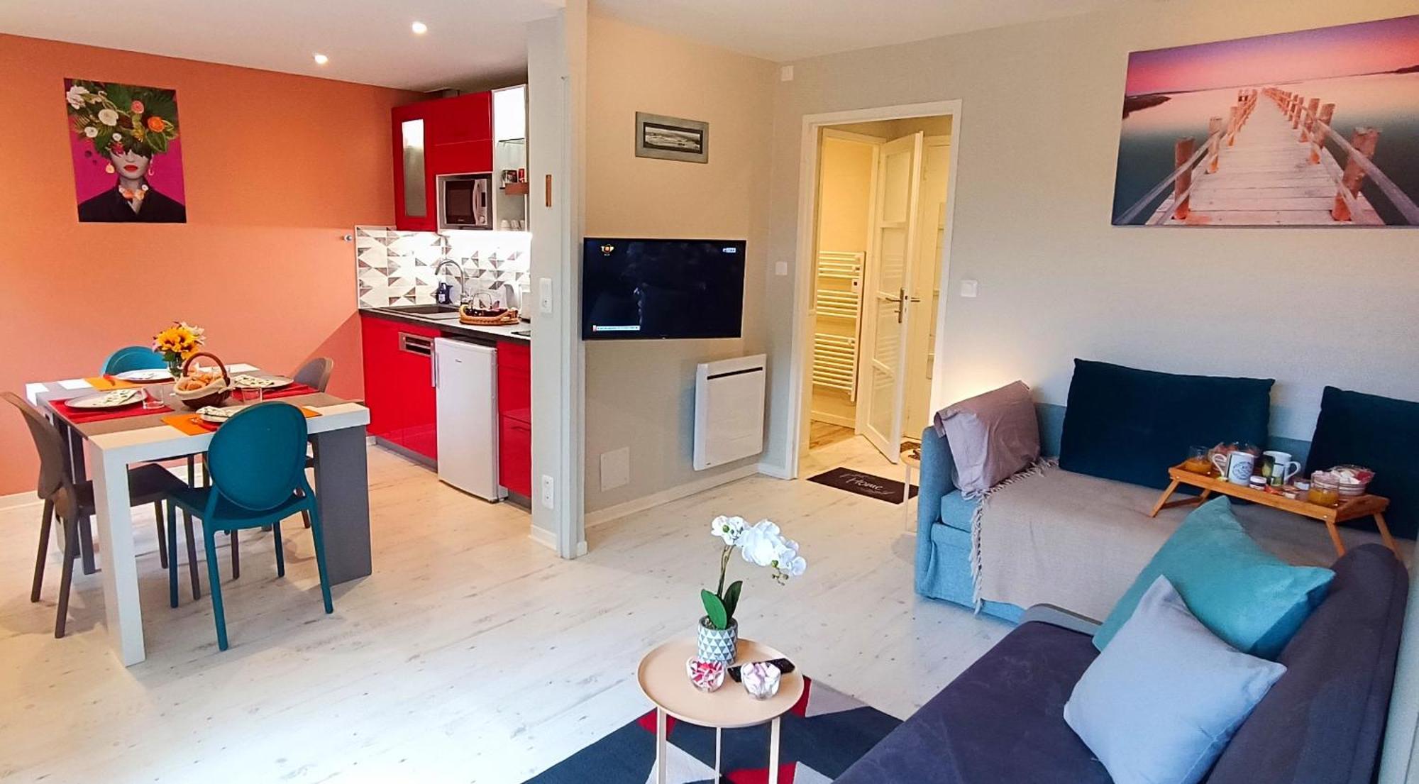 Studio Proche Plage - Parking Gratuit Et Prive - Terrasse Et Petit Jardin Cloture Courseulles-sur-Mer Luaran gambar